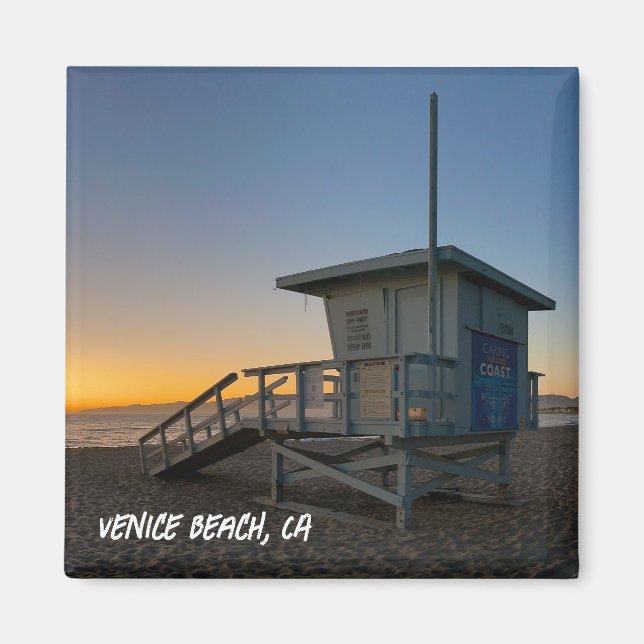 Golden Hour Sunset - Venice Beach, CA Magnet (Front)