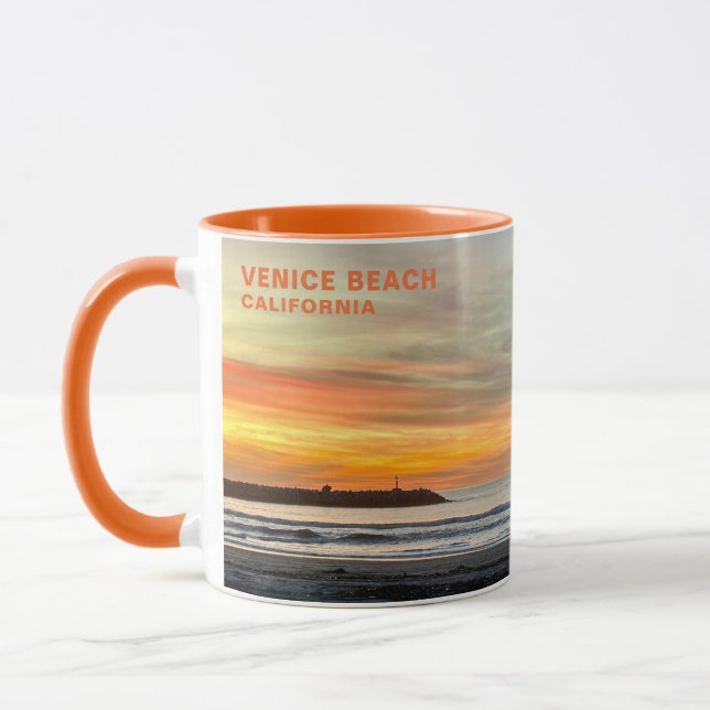 Golden Hour Sunset - Venice Beach, CA Mug (Left)