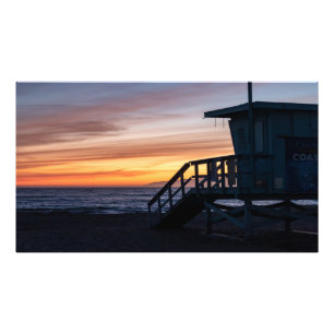 Golden Hour Sunset - Venice Beach, CA  Photo Print
