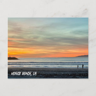 Golden Hour Sunset - Venice Beach, CA Postcard