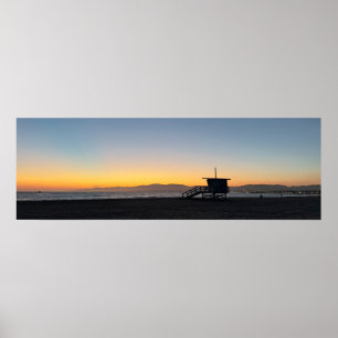 Golden Hour Sunset - Venice Beach, CA Poster