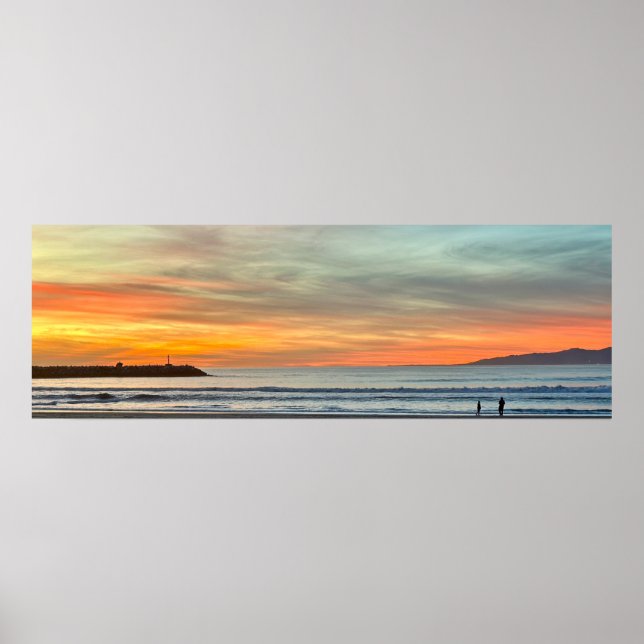 Golden Hour Sunset - Venice Beach, CA Poster (Front)