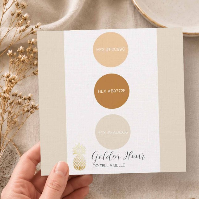 Golden Hour Wedding Colour Palette Invitation (golden fall wedding colors)