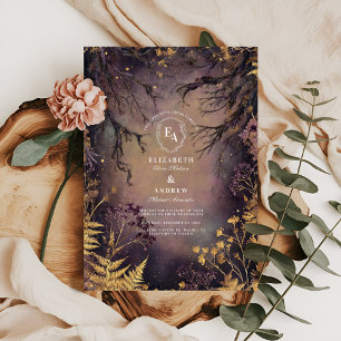 Golden Hour Woodland Romance Invitation