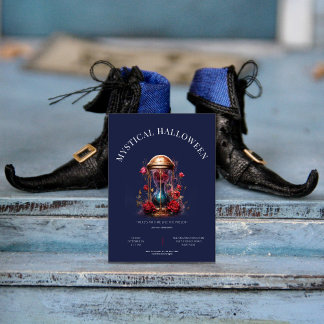 Golden hourglass with roses, simple & modern invitation