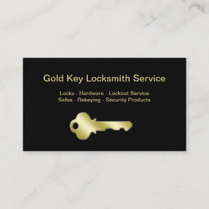 Golden House Key Locksmith Business Card