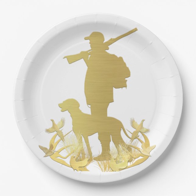Golden hunter  paper plate (Front)