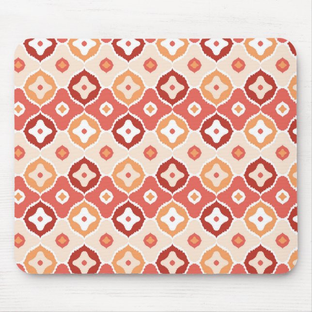 Golden ikat geometric pattern mouse mat (Front)