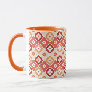 Golden ikat geometric pattern mug