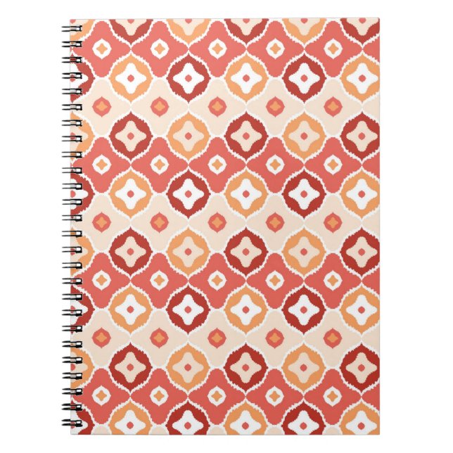 Golden ikat geometric pattern notebook (Front)