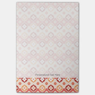 Golden ikat geometric pattern post-it notes