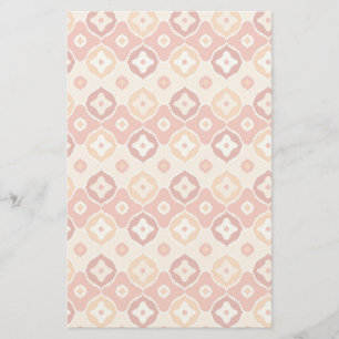 Golden ikat geometric pattern stationery