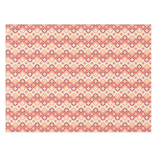Golden ikat geometric pattern tablecloth