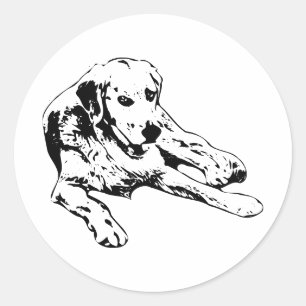 Golden in Simple Lines Classic Round Sticker