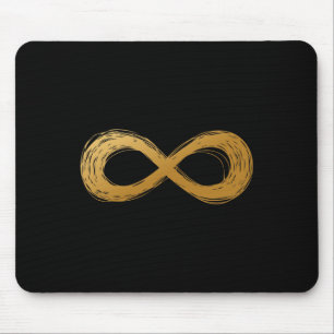 Golden Infinity Neurodiversity Symbol - Autism Awa Mouse Mat