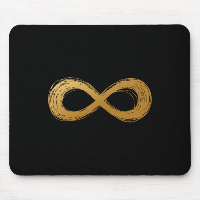 Golden Infinity Neurodiversity Symbol - Autism Awa Mouse Mat (Front)