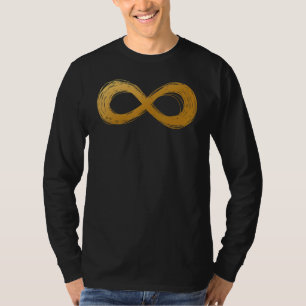 Golden Infinity Neurodiversity Symbol Autism Awar T-Shirt