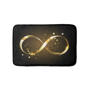 Golden Infinity Symbol Bath Mat