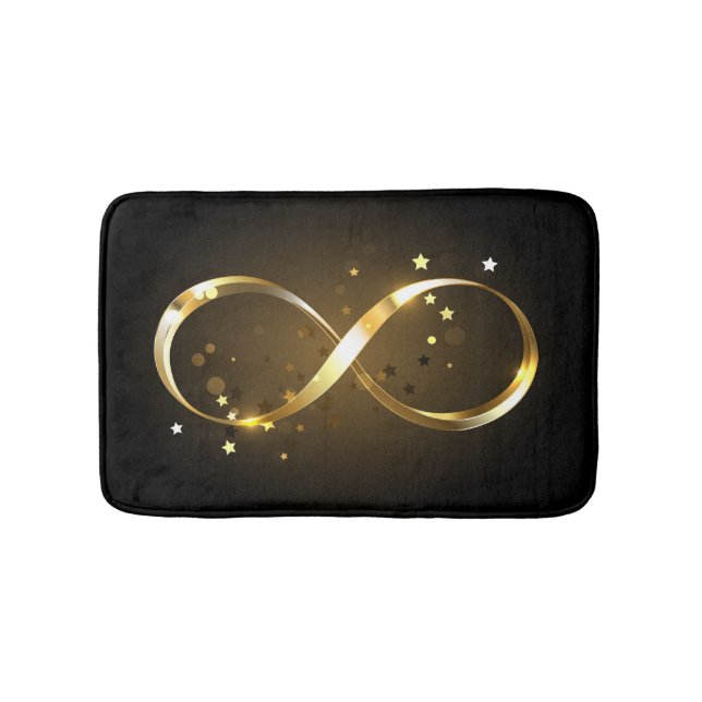 Golden Infinity Symbol Bath Mat (Front)