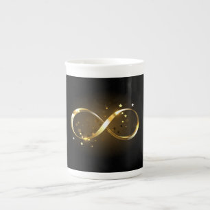 Golden Infinity Symbol Bone China Mug
