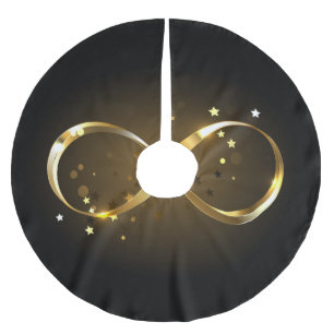 Golden Infinity Symbol Brushed Polyester Tree Skirt