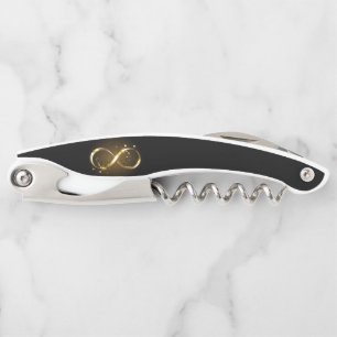Golden Infinity Symbol Corkscrew