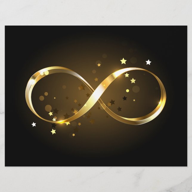 Golden Infinity Symbol Custom Letterhead (Front)