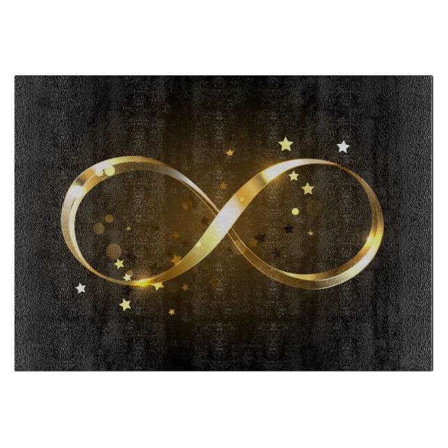 Golden Infinity Symbol Cutting Board (Front)