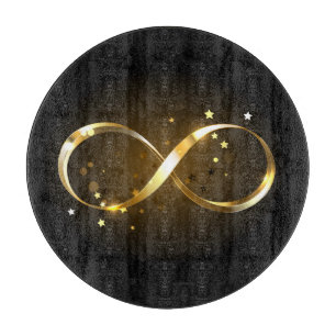 Golden Infinity Symbol Cutting Board