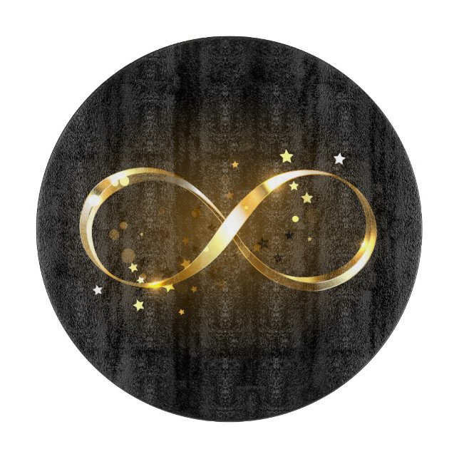 Golden Infinity Symbol Cutting Board (Front)
