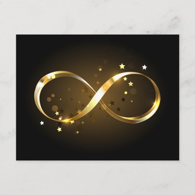 Golden Infinity Symbol Enclosure Card (Front)