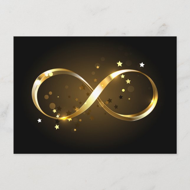 Golden Infinity Symbol Enclosure Card (Front)