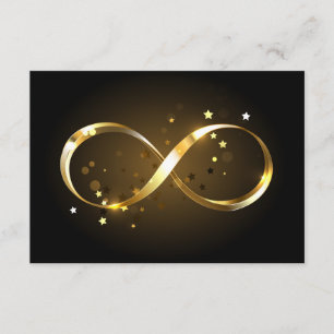 Golden Infinity Symbol Enclosure Card
