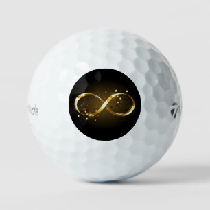 Golden Infinity Symbol Golf Balls