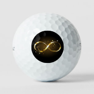 Golden Infinity Symbol Golf Balls