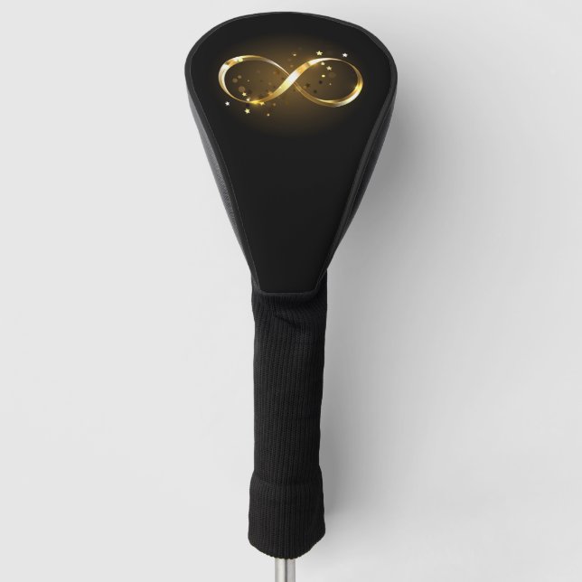 Golden Infinity Symbol Golf Head Cover (Front)