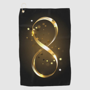 Golden Infinity Symbol Golf Towel