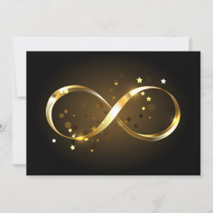 Golden Infinity Symbol Holiday Card