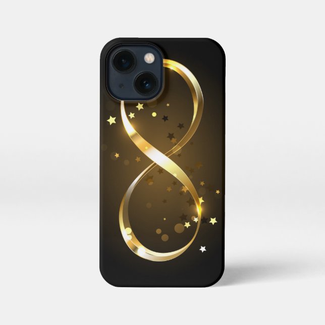 Golden Infinity Symbol iPhone Case (Back)