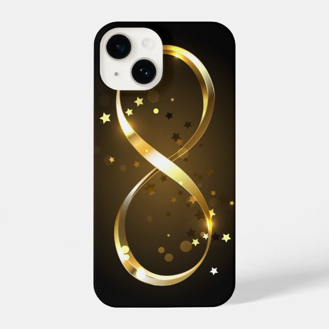 Golden Infinity Symbol iPhone Case (Back)