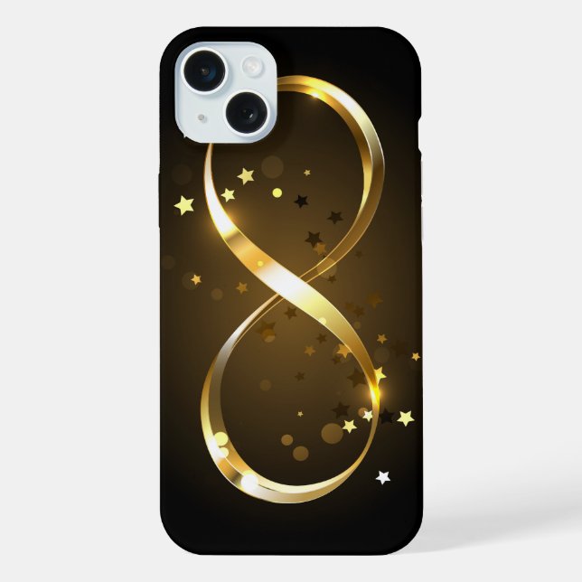 Golden Infinity Symbol iPhone Case (Back)