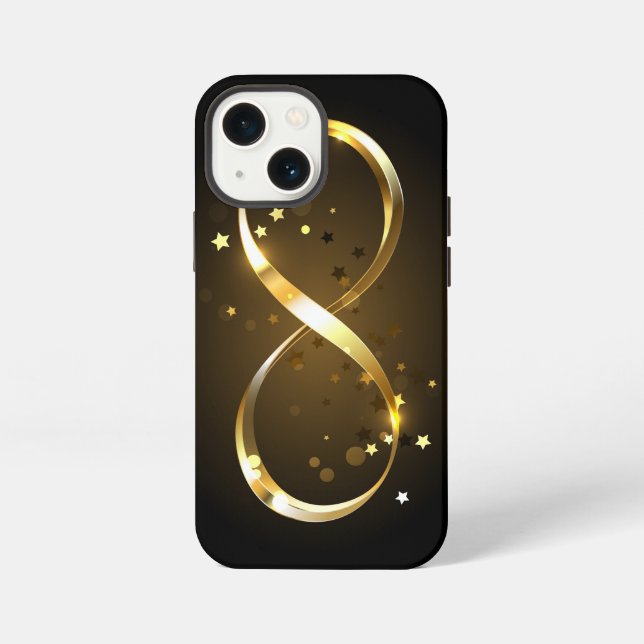 Golden Infinity Symbol iPhone Case (Back)