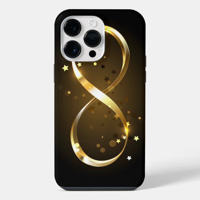 Golden Infinity Symbol iPhone Case (Back)