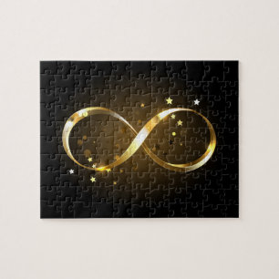 Golden Infinity Symbol Jigsaw Puzzle