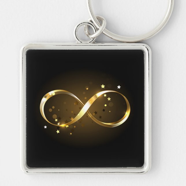 Golden Infinity Symbol Key Ring (Front)