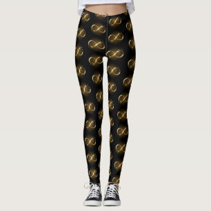 Golden Infinity Symbol Leggings