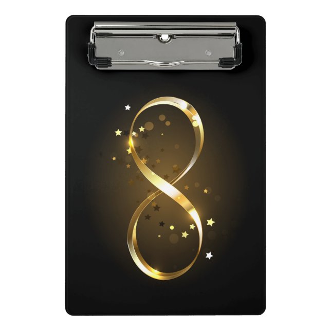 Golden Infinity Symbol Mini Clipboard (Front)
