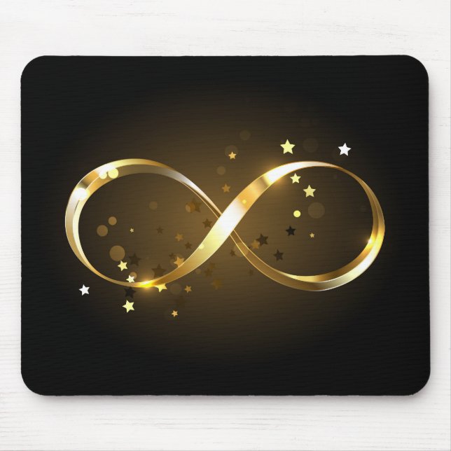 Golden Infinity Symbol Mouse Mat (Front)