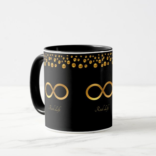 Golden Infinity Symbol Mug (Front Left)
