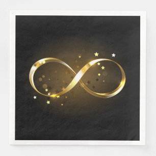 Golden Infinity Symbol Napkin